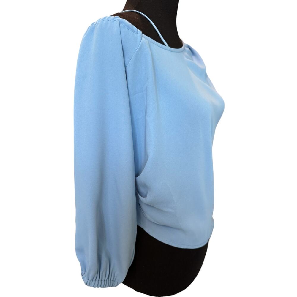 New ~ OPEN EDIT ~ Beautiful Pleated Asymmetric Top Size XXS Oversized - Picture 4 of 7